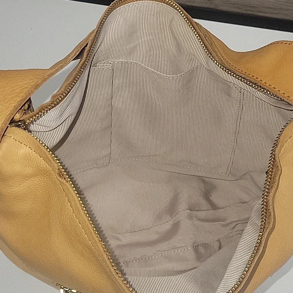 Margot Tan Leather Shoulder Bag